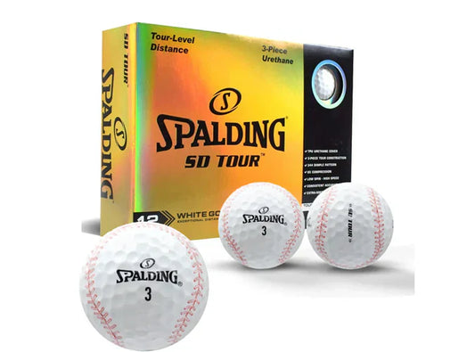 spalding golf balls with baseball design