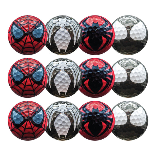 New Novelty Spider Face Mix Pack Golf Balls