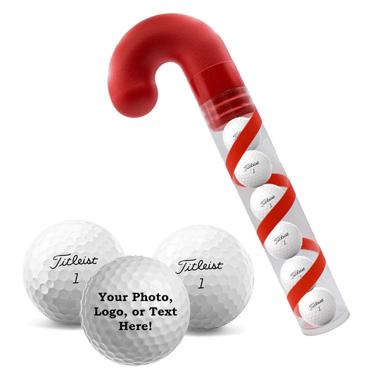 Refurbished Titleist AVX Personalized 6 Golf Balls - Candy Cane Packaging