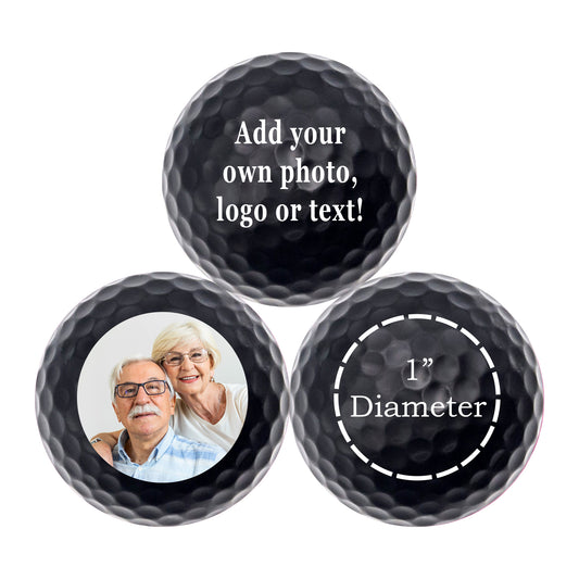 Personalized Black Golf Balls - New