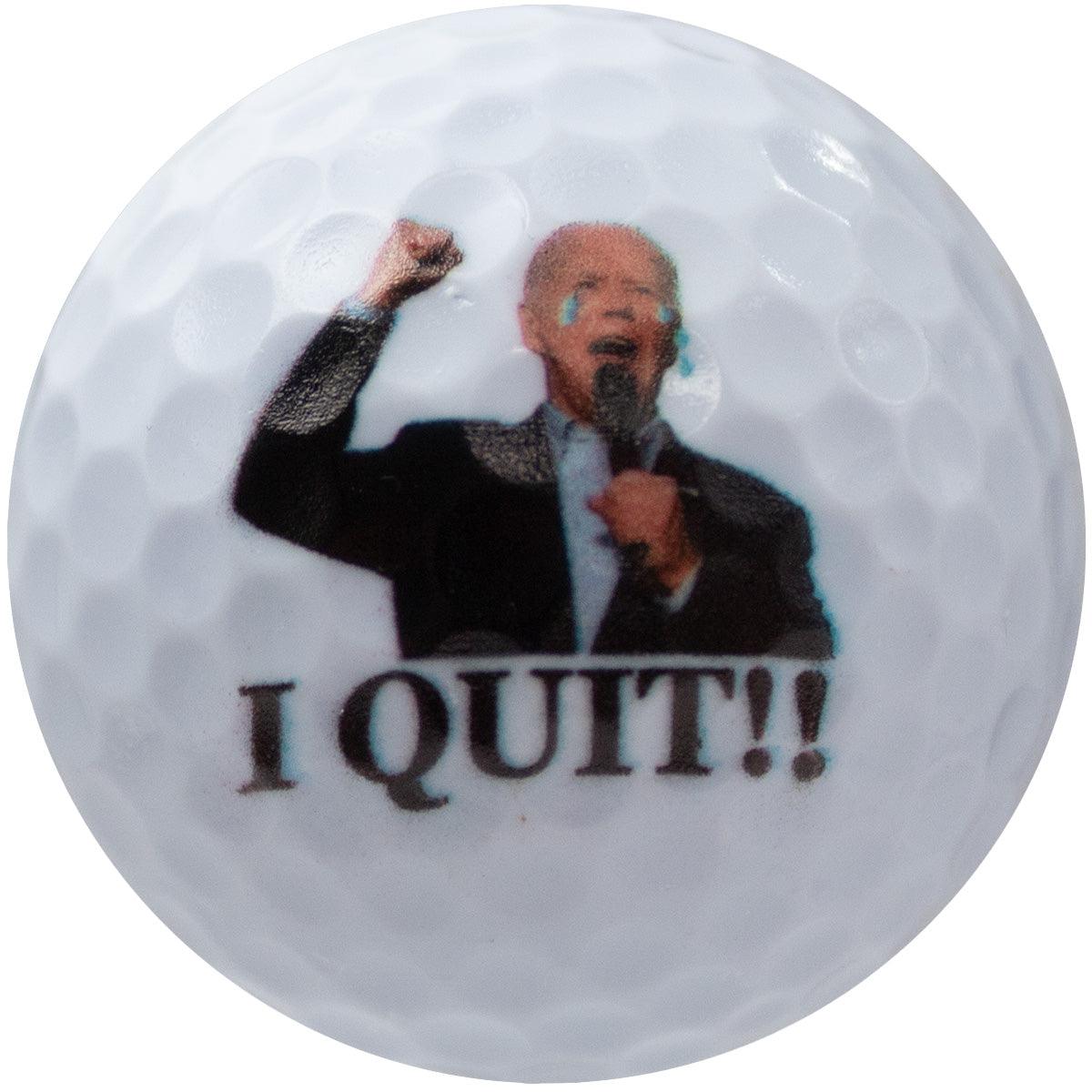 New Novelty Biden - I Quit! Golf Balls - ReNew Golf Balls