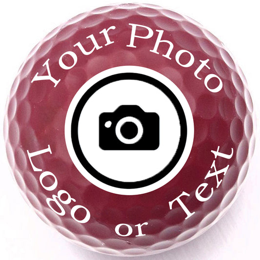 Personalized Burgundy Golf Balls - New