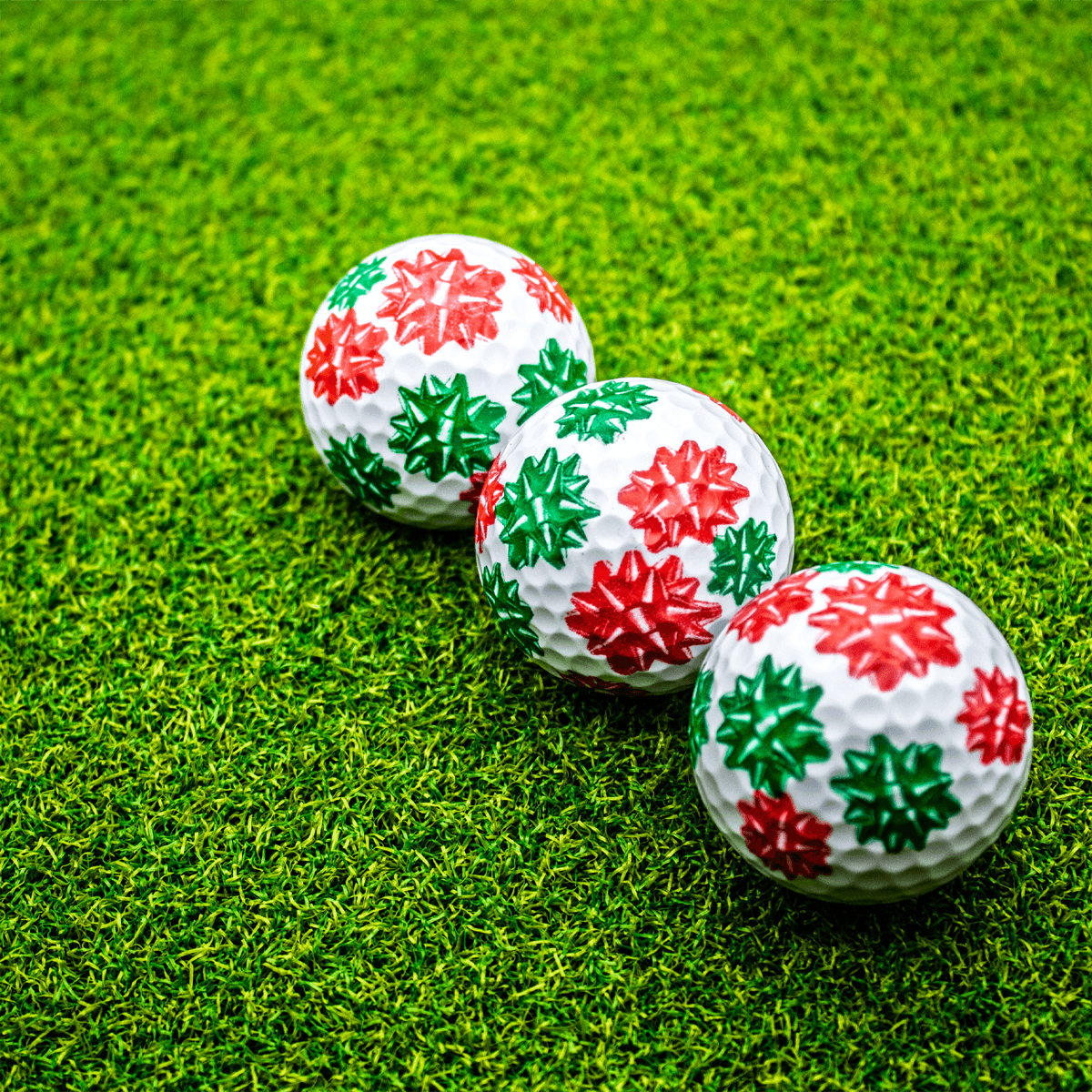 New Novelty Christmas Bows Golf Balls - ReNew Golf Balls