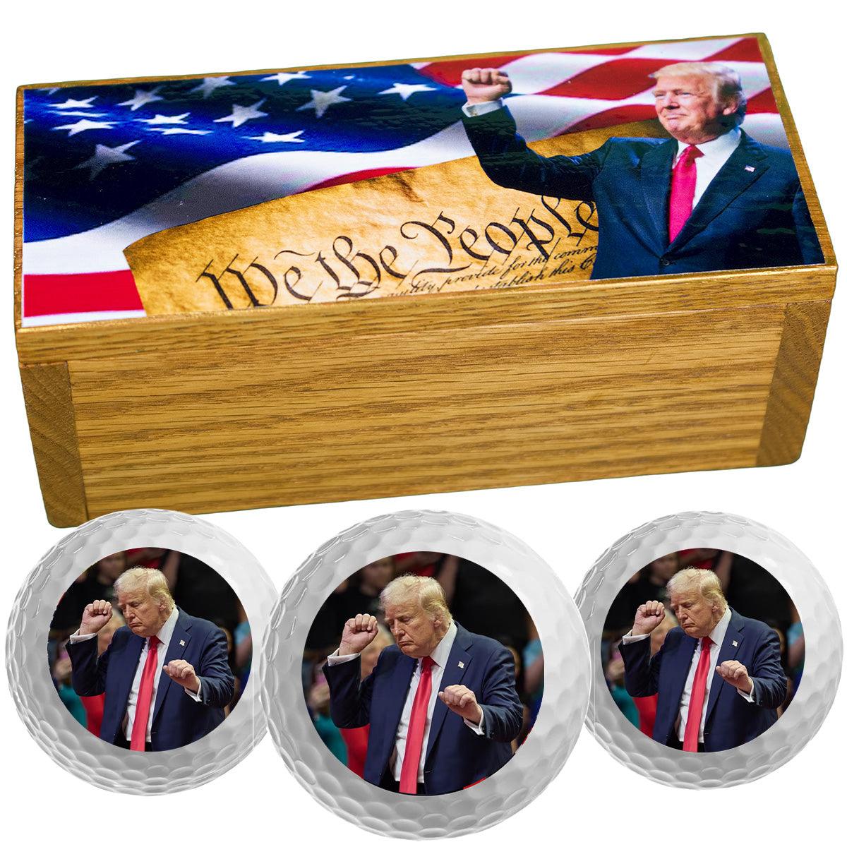 Limited Edition New Novelty Trump - 3 Golf Ball Collector Set - ReNew Golf Balls