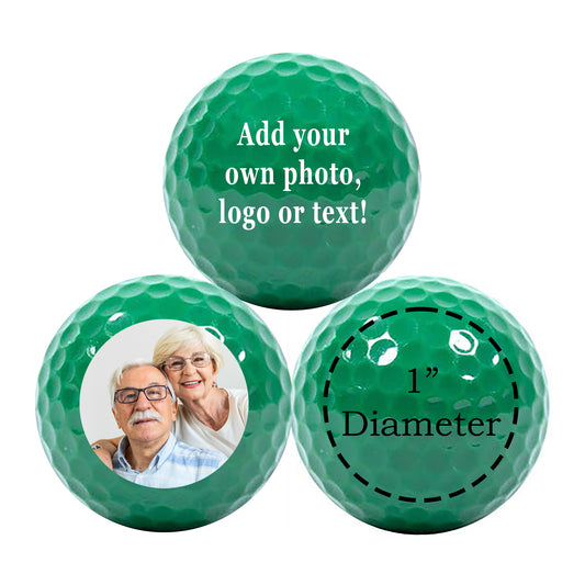 Personalized Dark Green Golf Balls - New