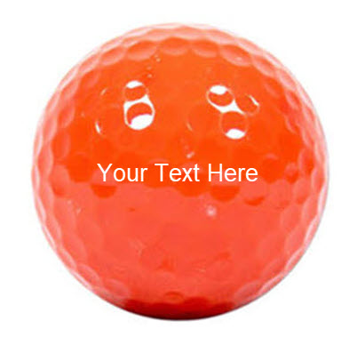 Personalized Orange Golf Balls - New