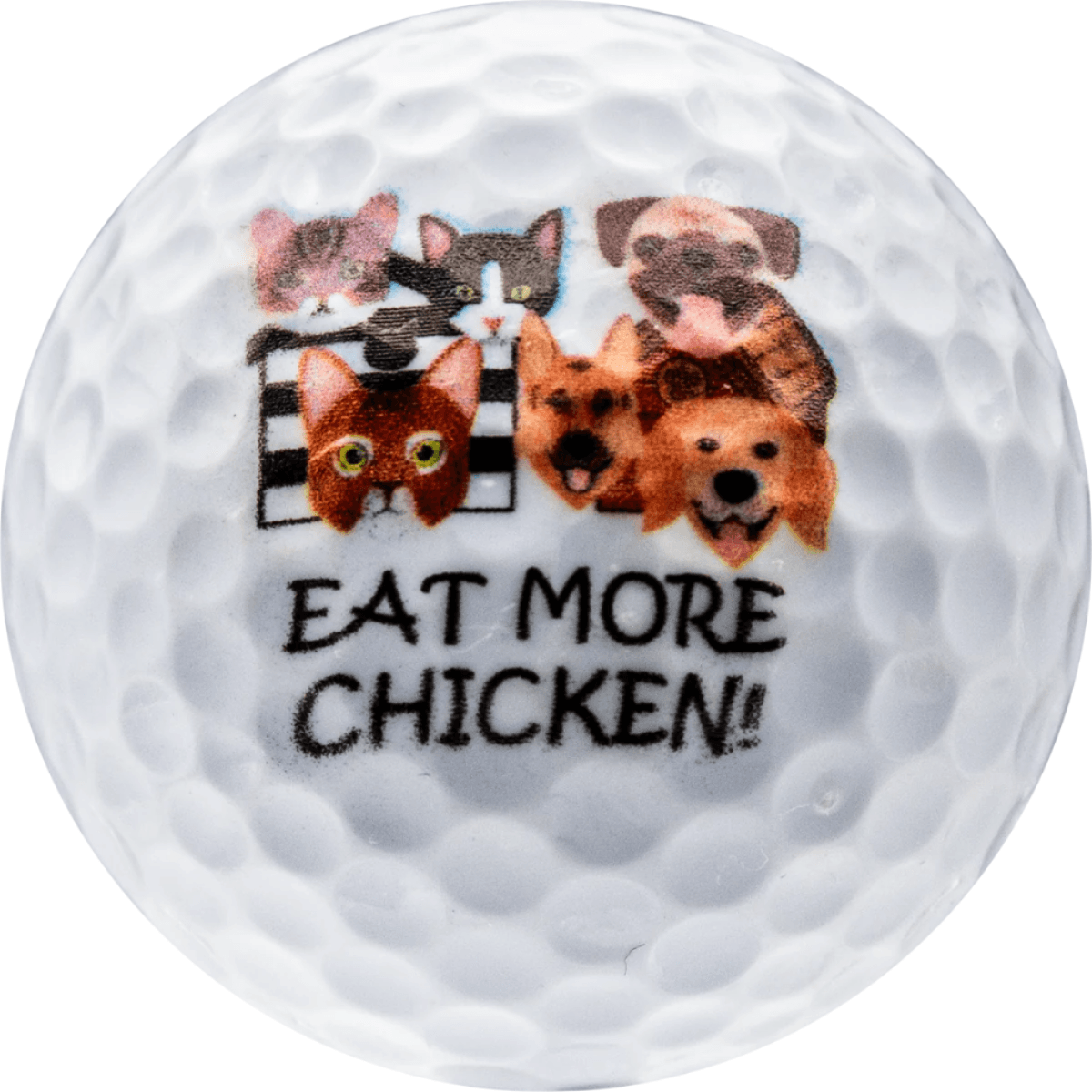 New Novelty Eat More Chicken Golf Balls - ReNew Golf Balls