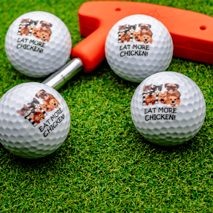 New Novelty Eat More Chicken Golf Balls - ReNew Golf Balls