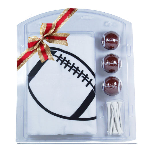 New Football Golf Towel, Balls and Tees Set