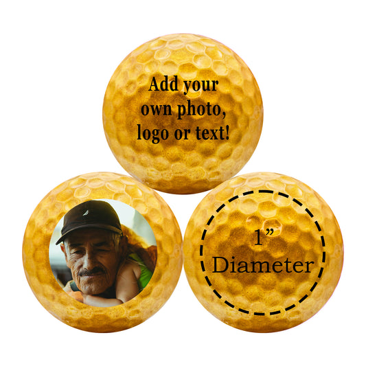 Personalized Gold Golf Balls - New