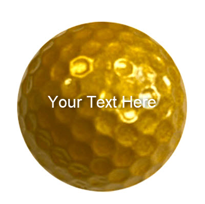 Custom Gold Personalized Golf Ball