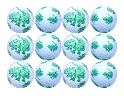 New Novelty Green T-Rex Golf Balls - ReNew Golf Balls