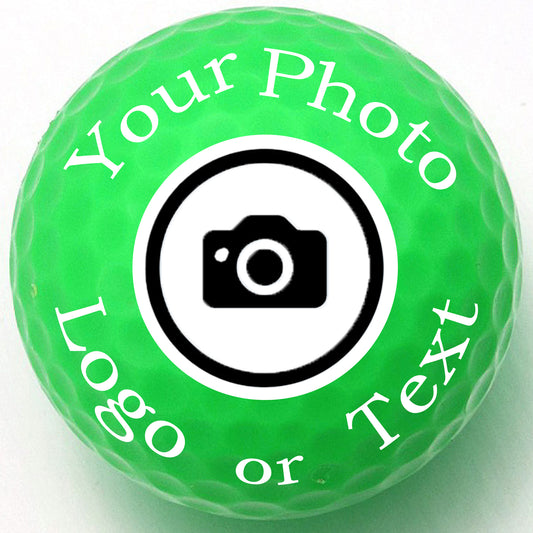 Personalized Neon Green Golf Balls - New