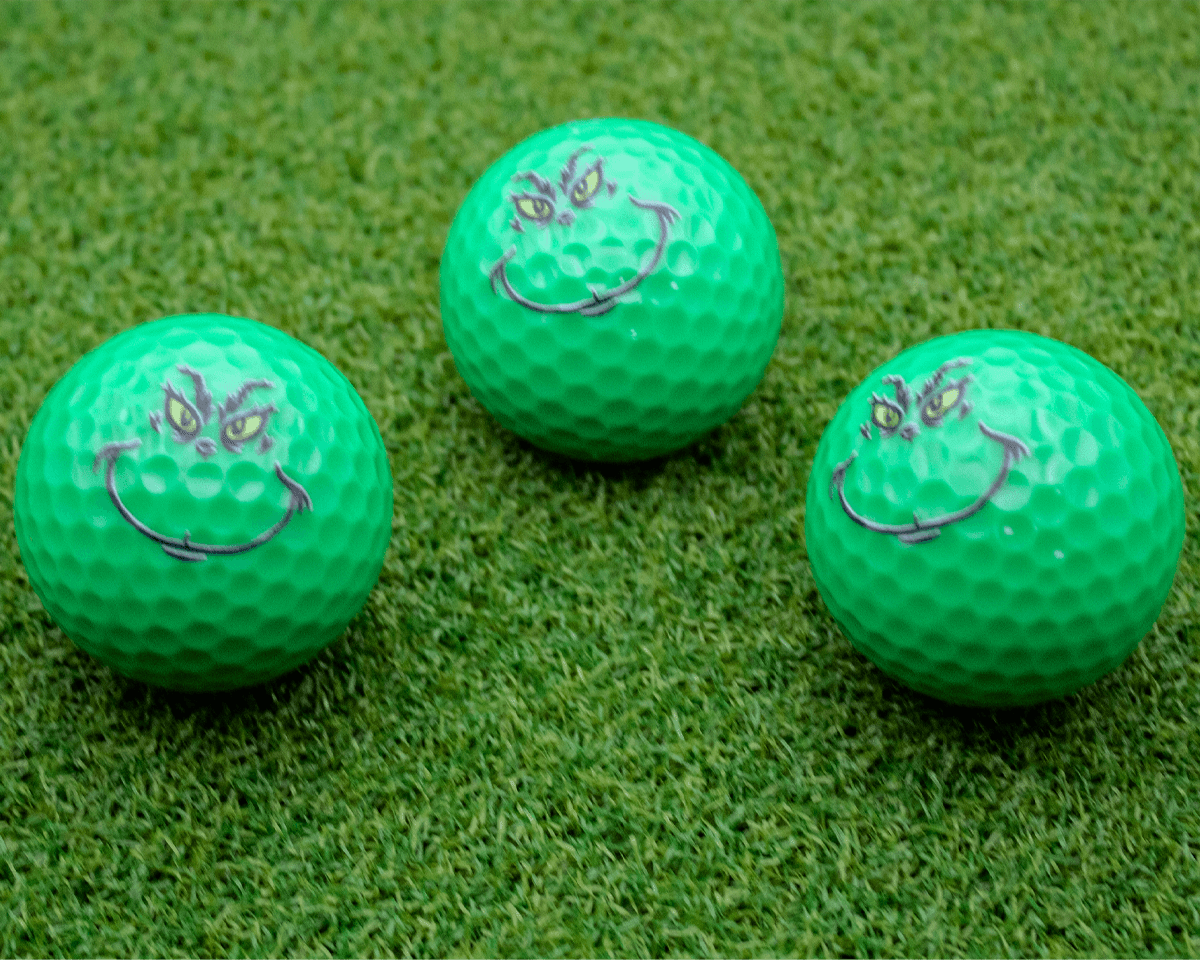 New Novelty Grinch Face Golf Balls - ReNew Golf Balls