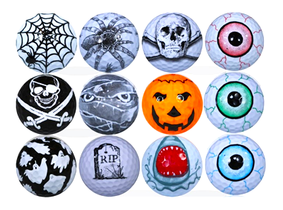New Novelty Halloween Spooky Mix Golf Balls