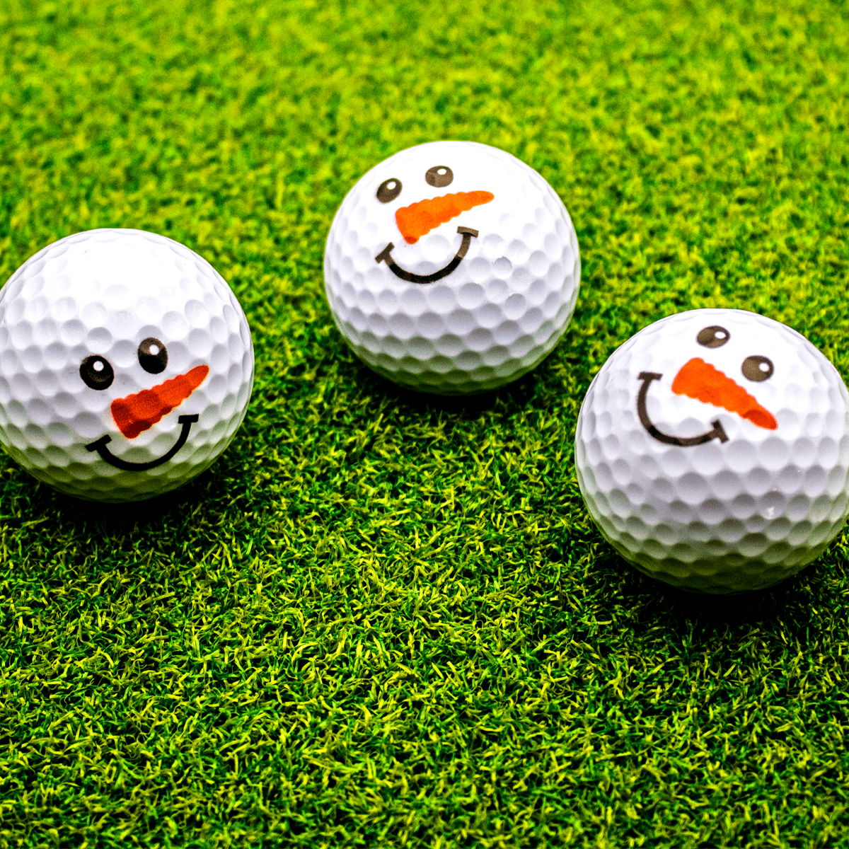 New Novelty Snowman Face Golf Balls - ReNew Golf Balls