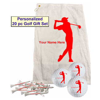 New Men's Personalized Golf Towel Set - 6 color choices! - ReNew Golf Balls