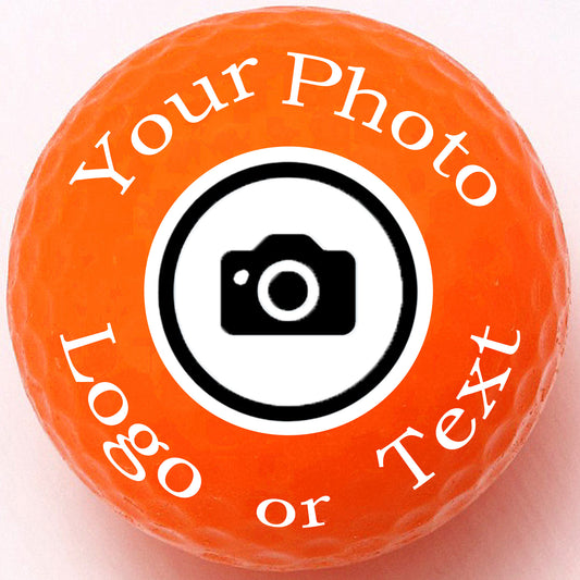 Personalized Neon Orange Golf Balls - New