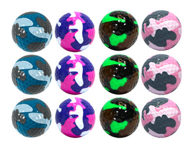 New Novelty Camo Color Mix of Golf Balls