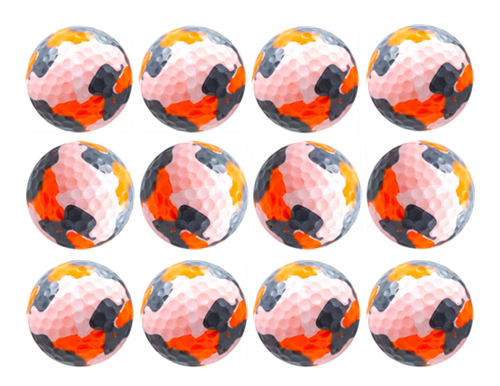 New Novelty Orange Camo Golf Balls