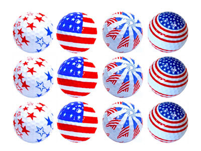 New Novelty Deluxe Patriotic Mix of Golf Balls