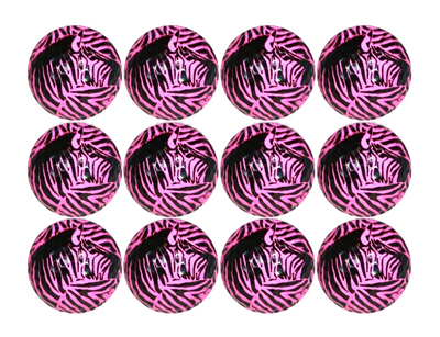 New Novelty Pink Zebra Golf Balls