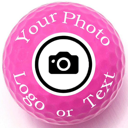 Personalized Hot Pink Golf Balls - New