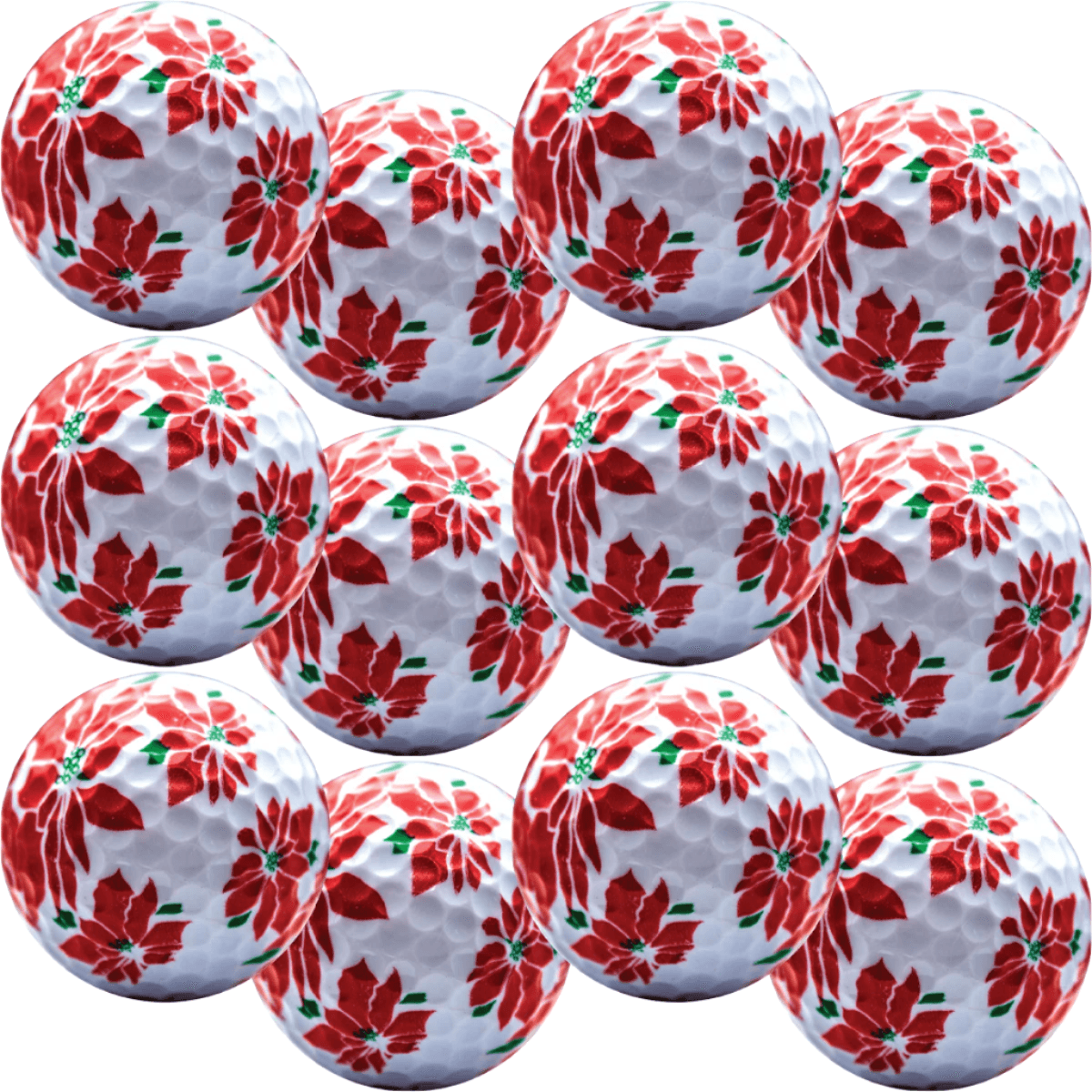 New Novelty Poinsettia Golf Balls - ReNew Golf Balls