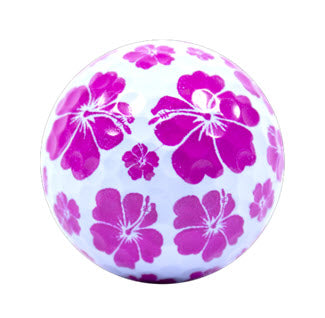 New Novelty Pink Hibiscus Flower Golf Balls