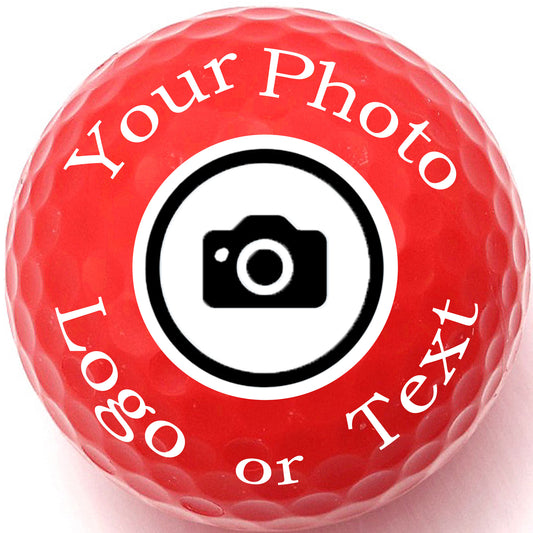 Personalized Red Golf Balls - New