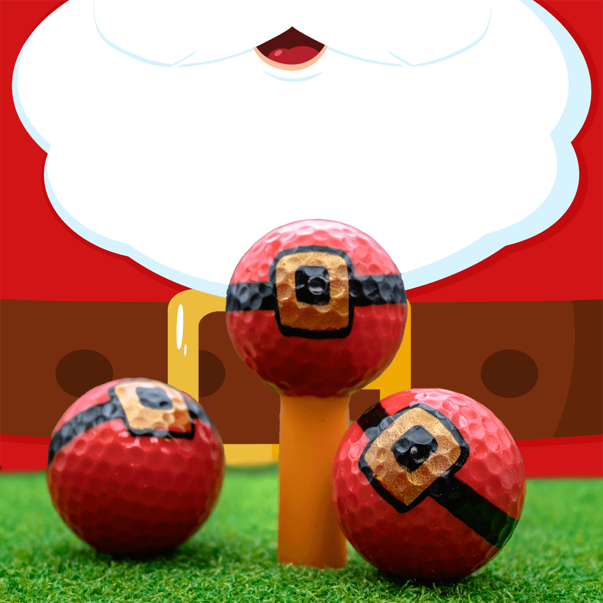 New Novelty Santa's Belt Golf Balls - ReNew Golf Balls