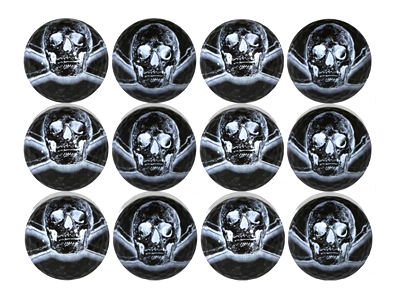 New Novelty Black Skull Golf Balls