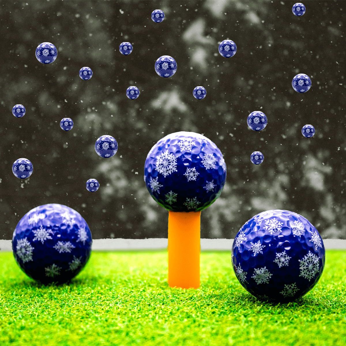 New Novelty Snowflakes Golf Balls - ReNew Golf Balls