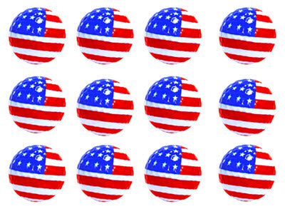 New Novelty Patriotic American Flag Golf Balls - ReNew Golf Balls