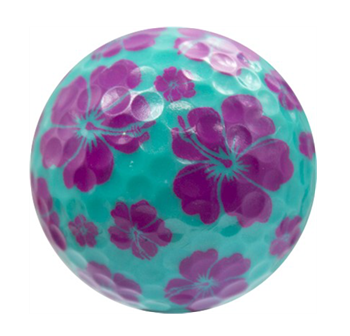 Limited Edition! New Novelty Teal Hibiscus Flower Golf Balls - ReNew Golf Balls