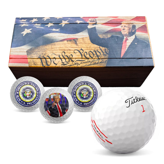 Titleist Tru Feel - Limited Edition Trump Presidental Seal Mix - 3 Golf Ball Collector Set