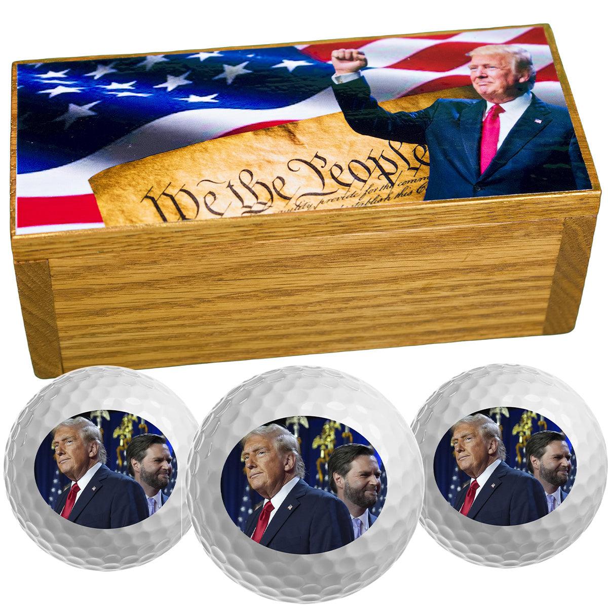 Limited Edition New Novelty Trump - 3 Golf Ball Collector Set - ReNew Golf Balls