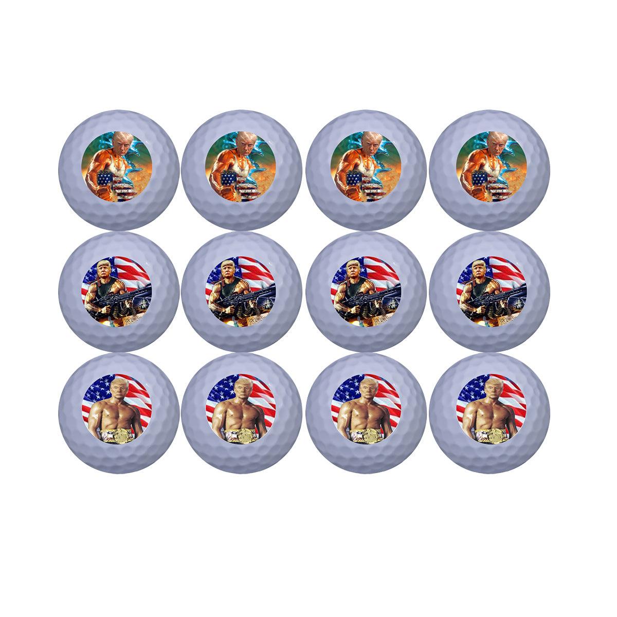 New Novelty Trump Action Movie Hero Mix of Golf Balls - ReNew Golf Balls