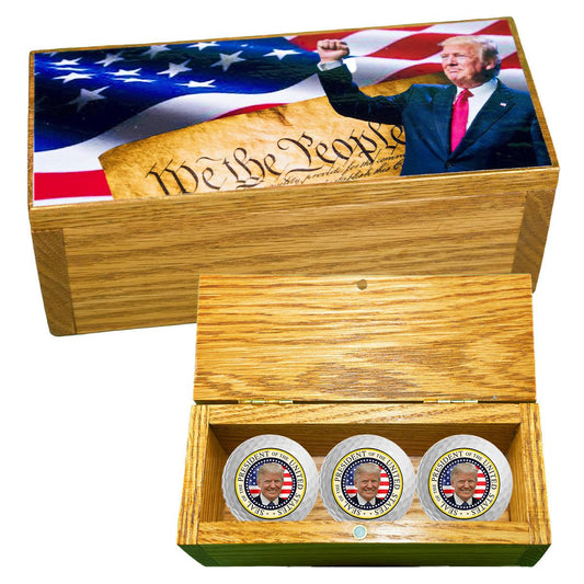 Limited Edition New Novelty Trump - 3 Golf Ball Collector Set - ReNew Golf Balls