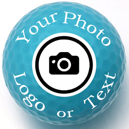 Personalized Turquoise Blue Golf Balls - New