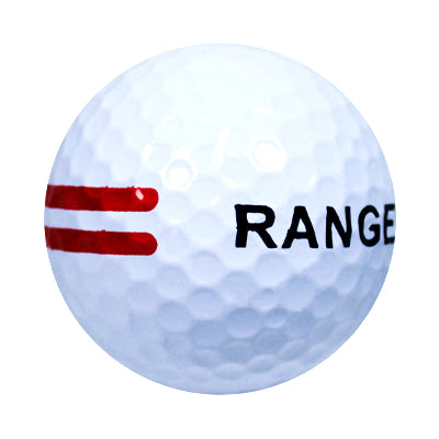 White Range Balls with Red Stripe - 5 dozen to 100 dozen - ReNew Golf Balls