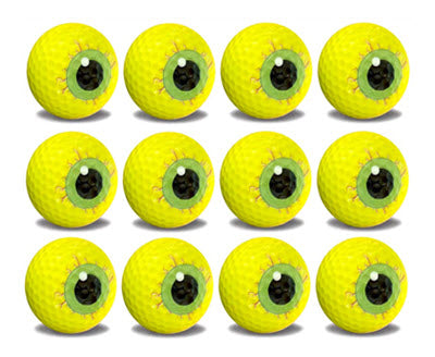 New Novelty Yellow Blood Shot Eyeballs Golf Balls