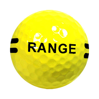 Personalized Yellow Range Balls with Black Stripe - 5 dozen to 100 dozen - ReNew Golf Balls