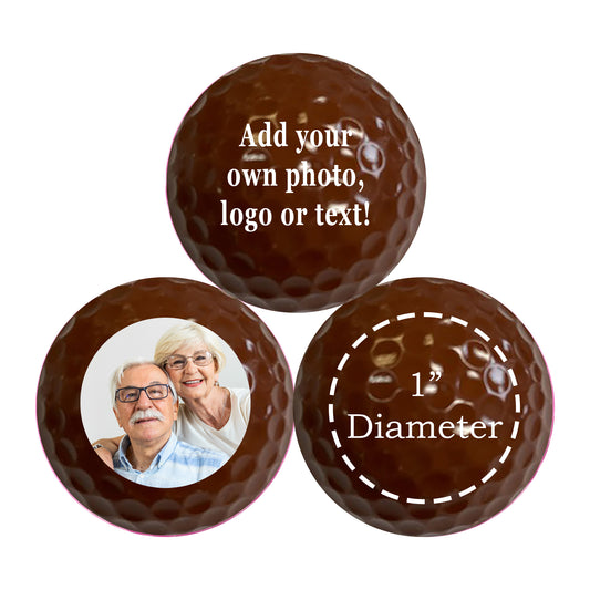 Personalized Brown Golf Balls - New