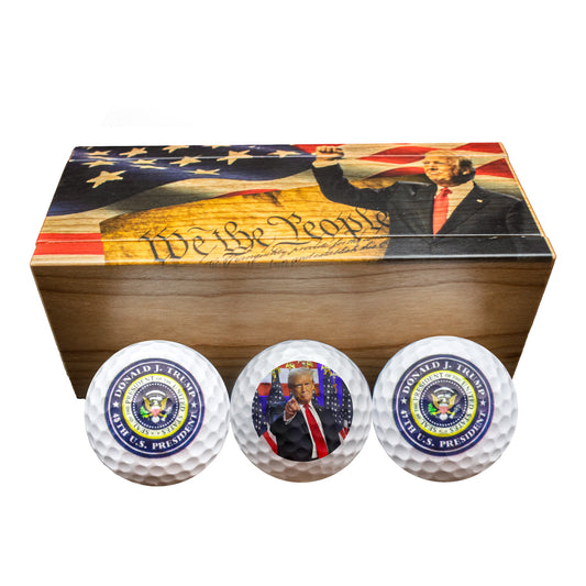 Limited Edition Trump Presidental Seal Mix - 3 Golf Ball Collector Set