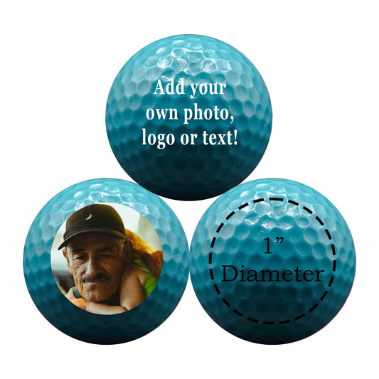 Personalized Neon Blue Golf Balls - New