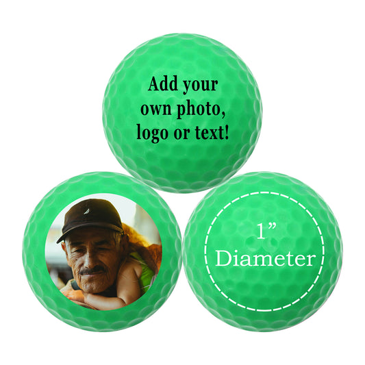 Personalized Neon Green Golf Balls - New