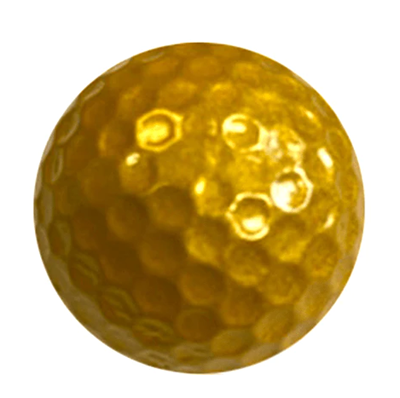 blank metallic gold golf balls