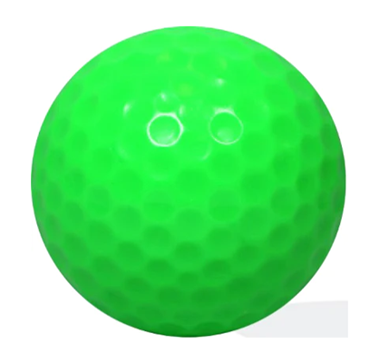 blank neon green colored golf balls
