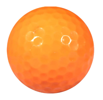 blank juicy orange colored golf balls